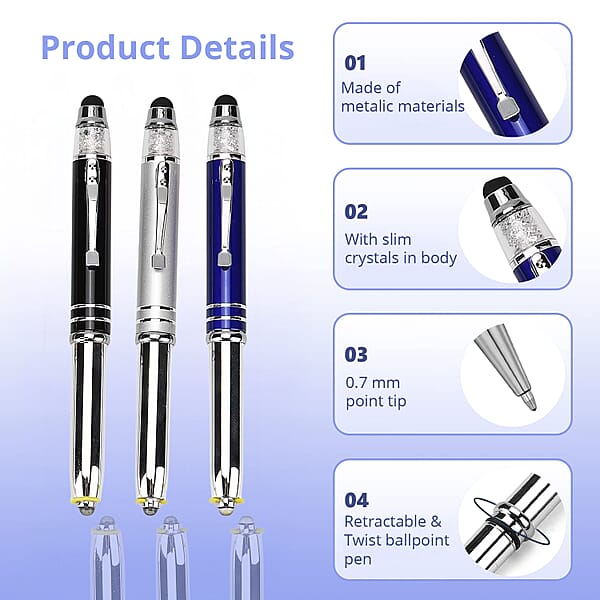 Shop Lc Set Of 5pcs Crystal Lamp Pen - Multi Color