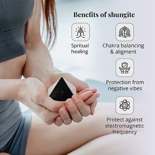 Shop Lc Shungite Pyramid 5cm Approx. 268.00 Ctw