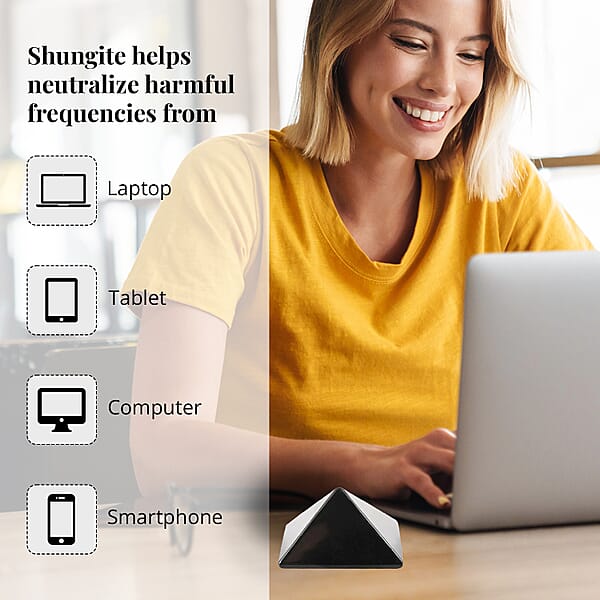 Shop Lc Shungite Pyramid 5cm Approx. 268.00 Ctw