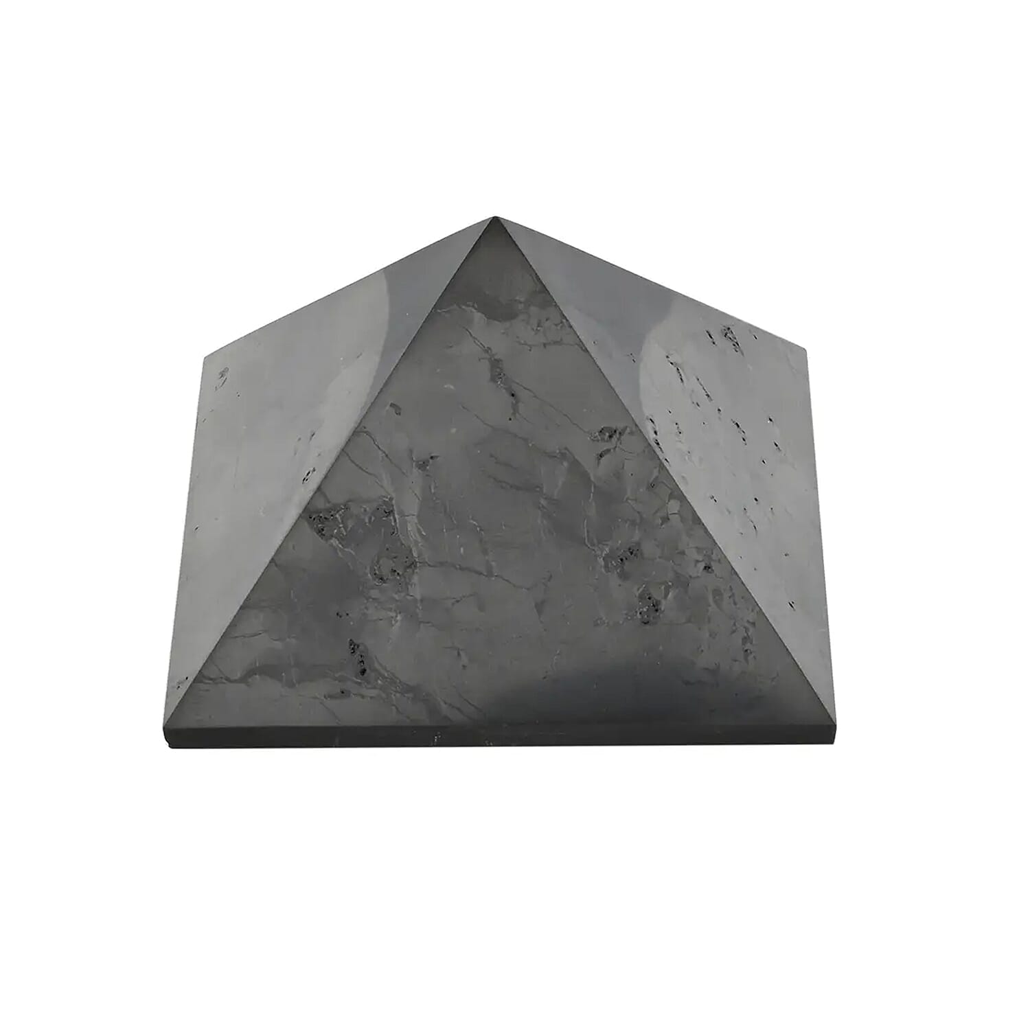 shop lc Shungite Pyramid 8cm Approx. 1593.00 ctw