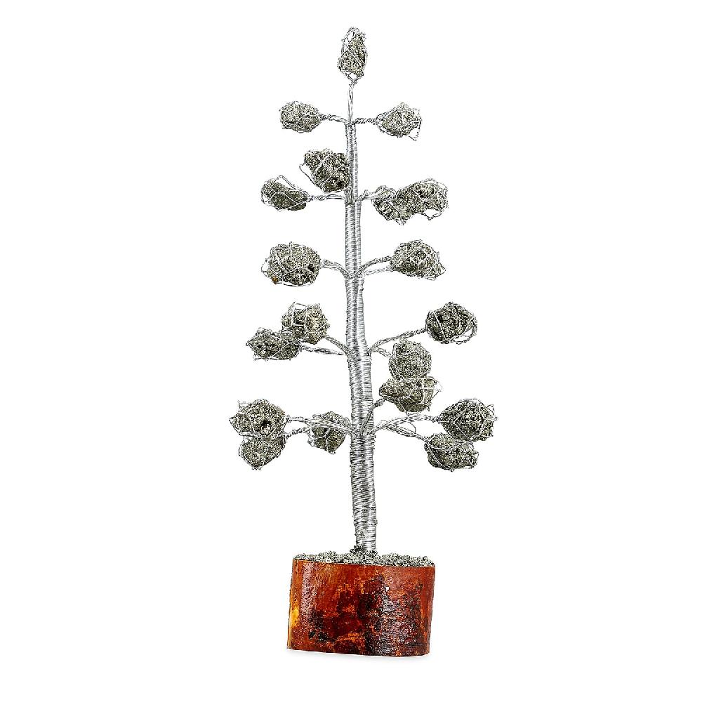 shop lc Silver Gemstone Pyrite Tree