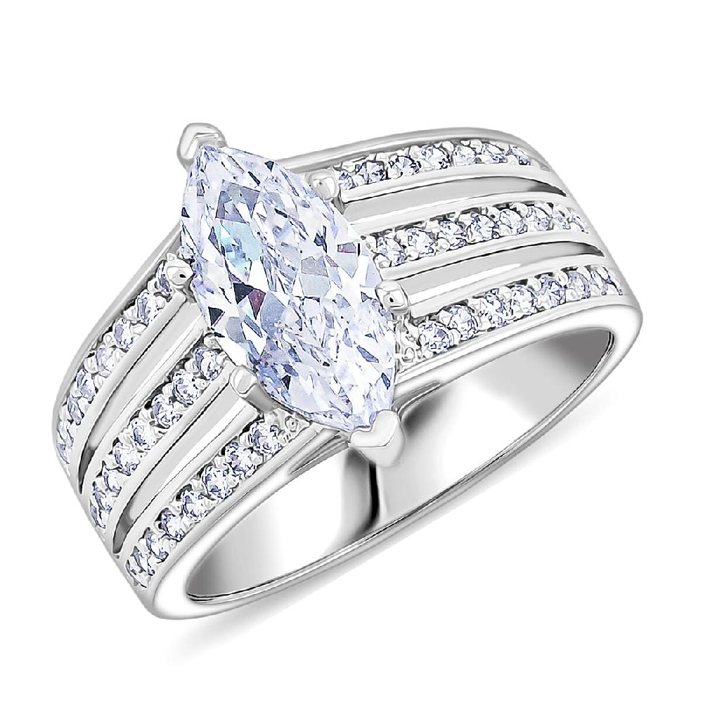 shop lc Simulated Diamond Ring in Silvertone