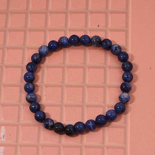 Shop Lc Sodalite Beaded Stretch Bracelet 55.00 Ctw