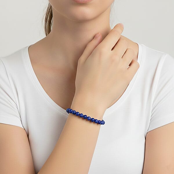 Shop Lc Sodalite Beaded Stretch Bracelet 55.00 Ctw
