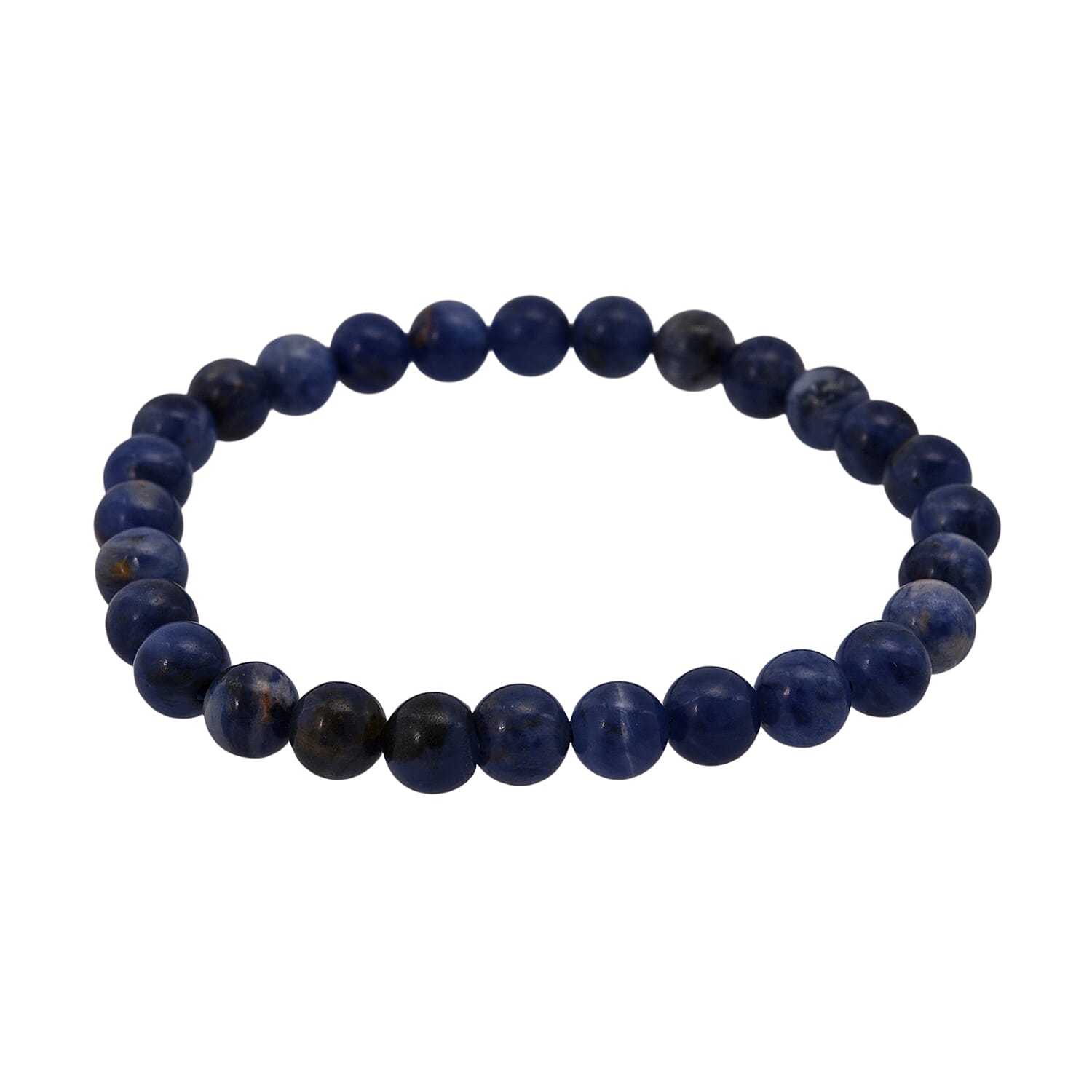 shop lc Sodalite Beaded Stretch Bracelet 55.00 ctw