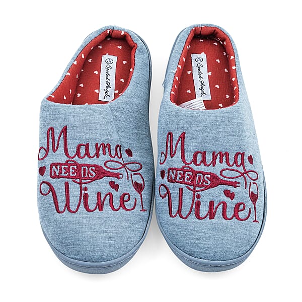 Shop Lc Spoiled Angel Grey Wine House Slipper L