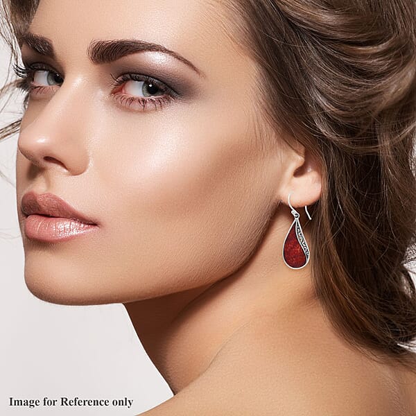 Shop Lc Sponge Coral Earrings In Sterling Silver