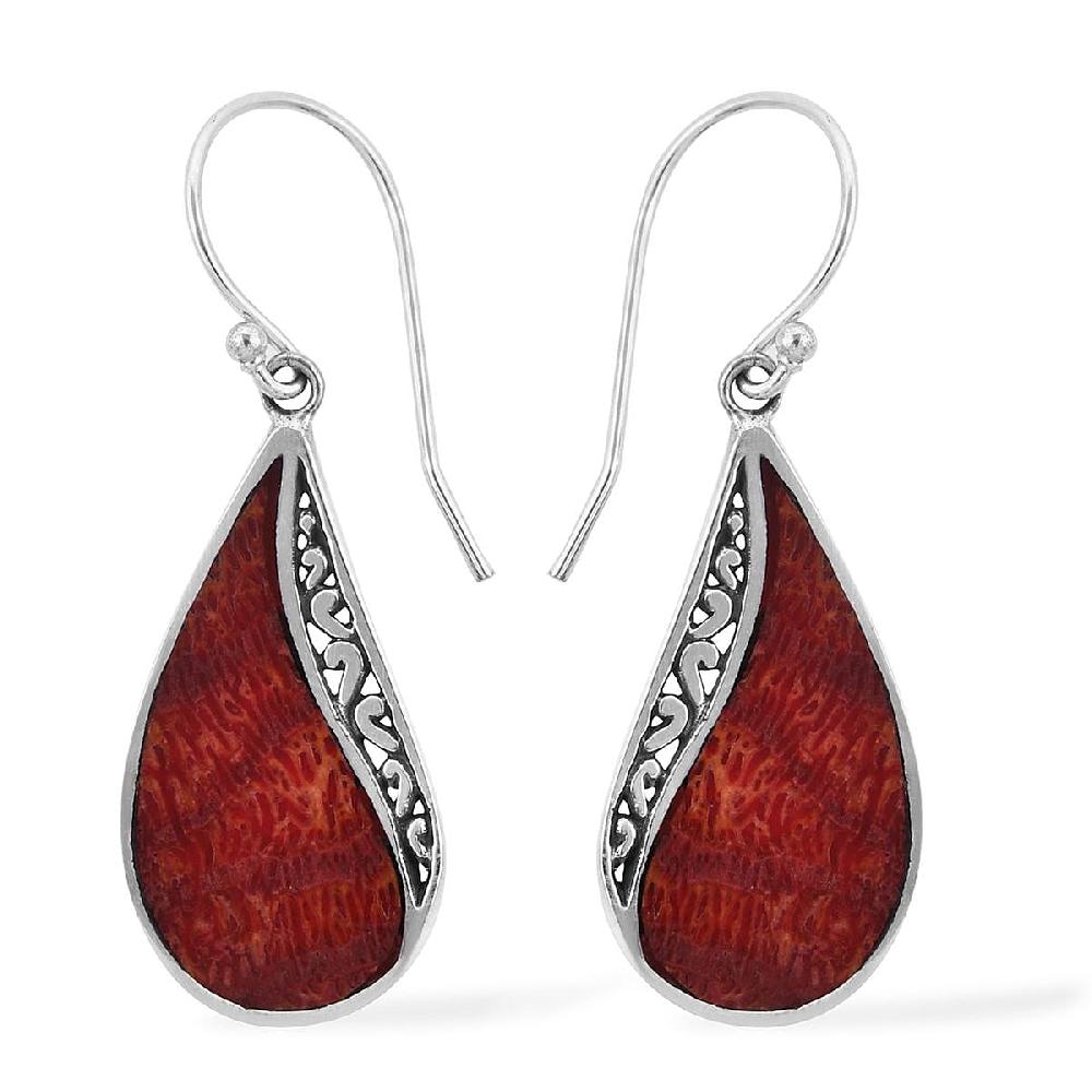 shop lc Sponge Coral Earrings in Sterling Silver