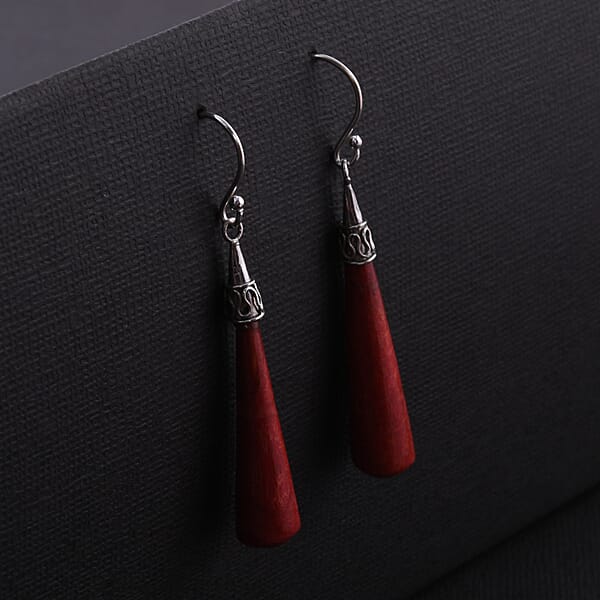 Shop Lc Sponge Coral Earrings In Sterling Silver