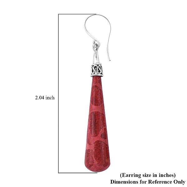 Shop Lc Sponge Coral Earrings In Sterling Silver