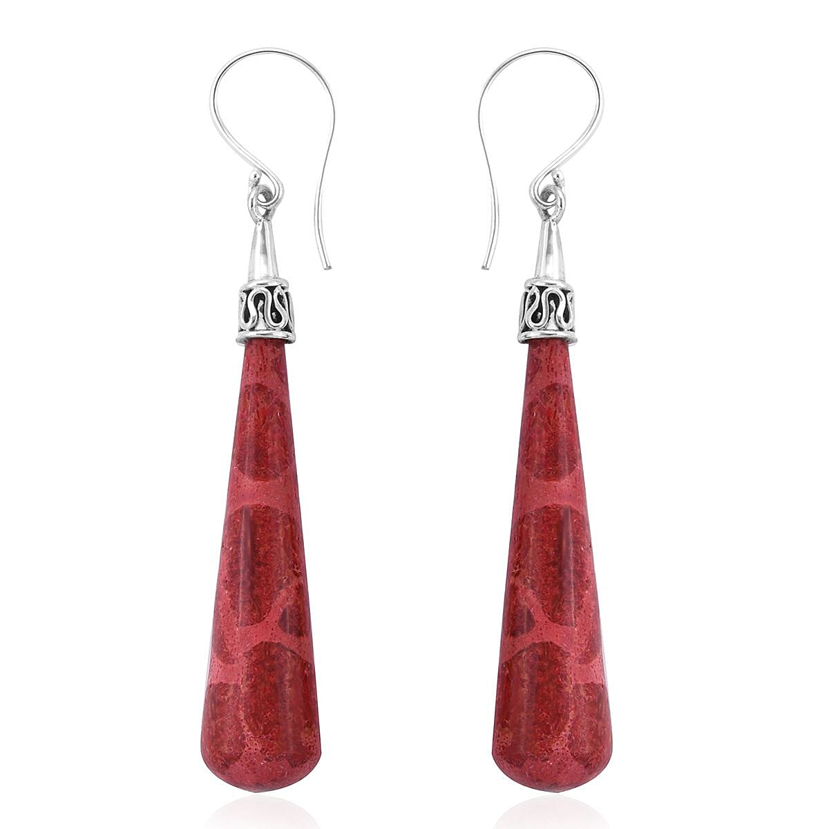 shop lc Sponge Coral Earrings in Sterling Silver