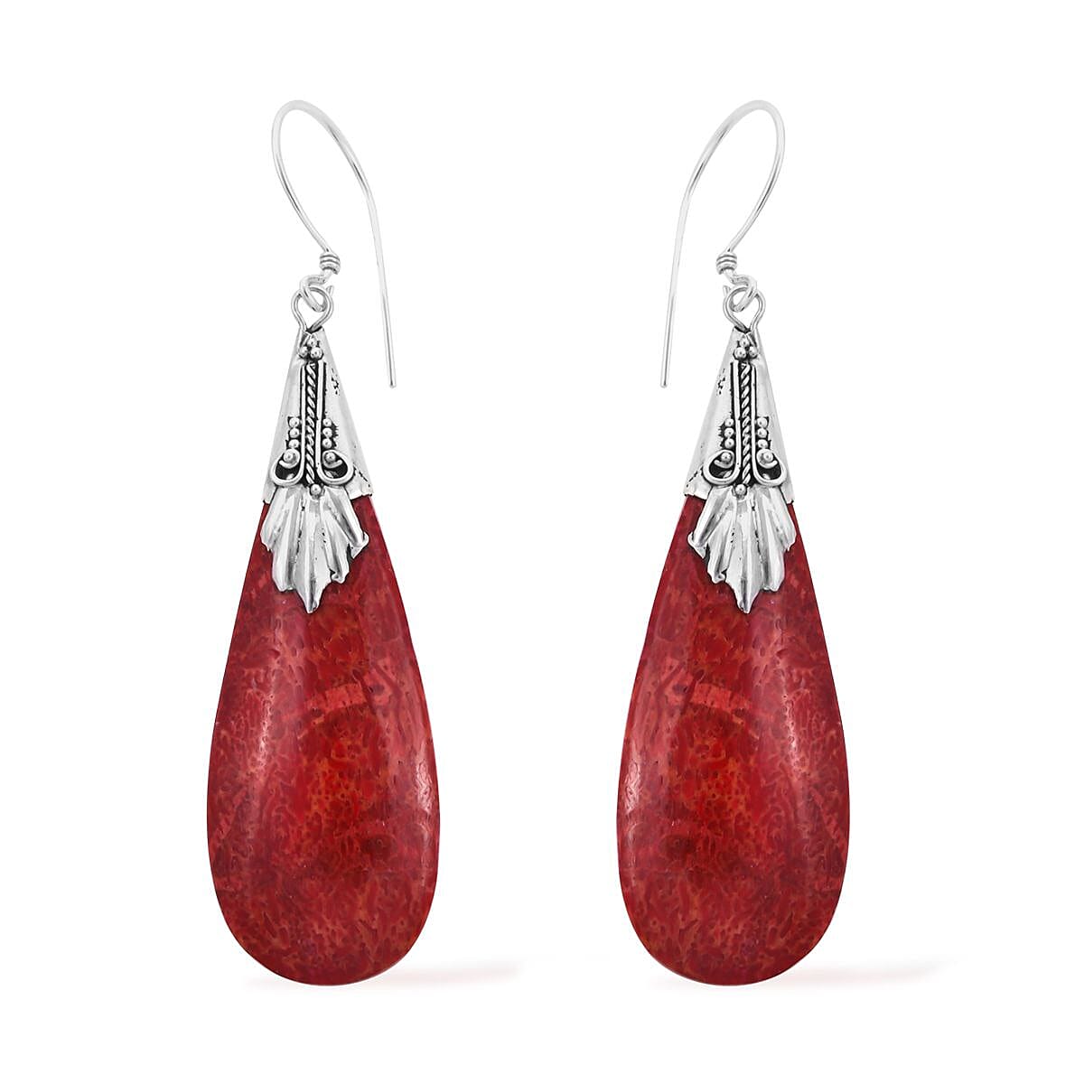 shop lc Sponge Coral Earrings in Sterling Silver