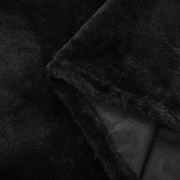 Shop Lc Tamsy Black Faux Fur Poncho