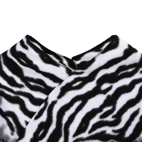 Shop Lc Tamsy Black Gray Tiger Print Shawl