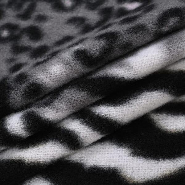 Shop Lc Tamsy Black Gray Tiger Print Shawl