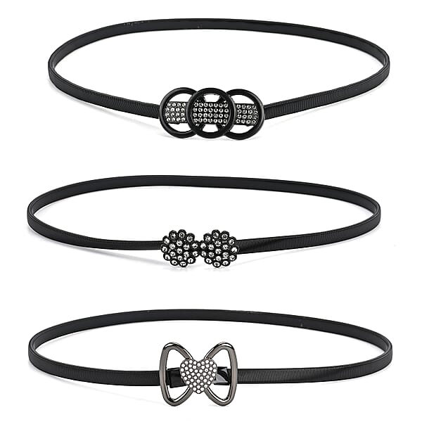 Shop Lc Tamsy Black Heart Set Of 3 Belt