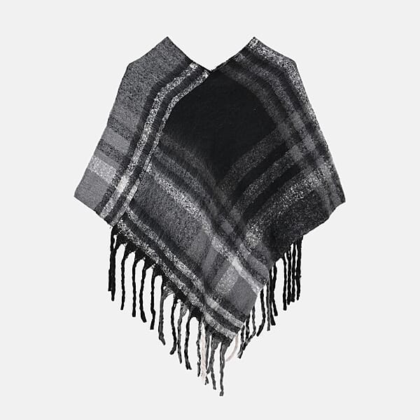 Shop Lc Tamsy Black Shawl With Fringes