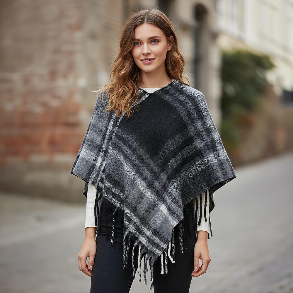 shop lc Tamsy Black Shawl with Fringes