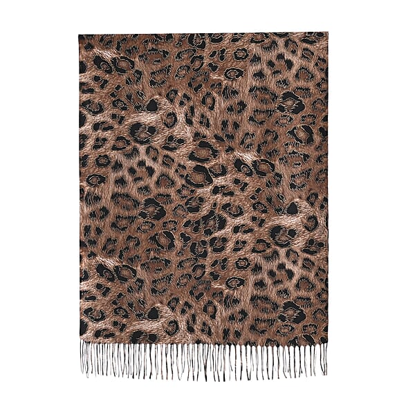 Shop Lc TAMSY Camel Leopard Print Scarf