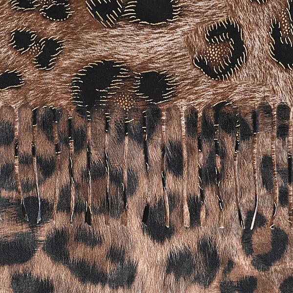 Shop Lc TAMSY Camel Leopard Print Scarf