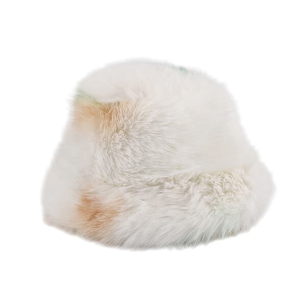 Shop Lc Tamsy Green Faux Fur Hat With Bicolor