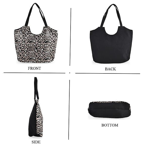 Shop Lc Tamsy Leopard Sequin Tote Bag