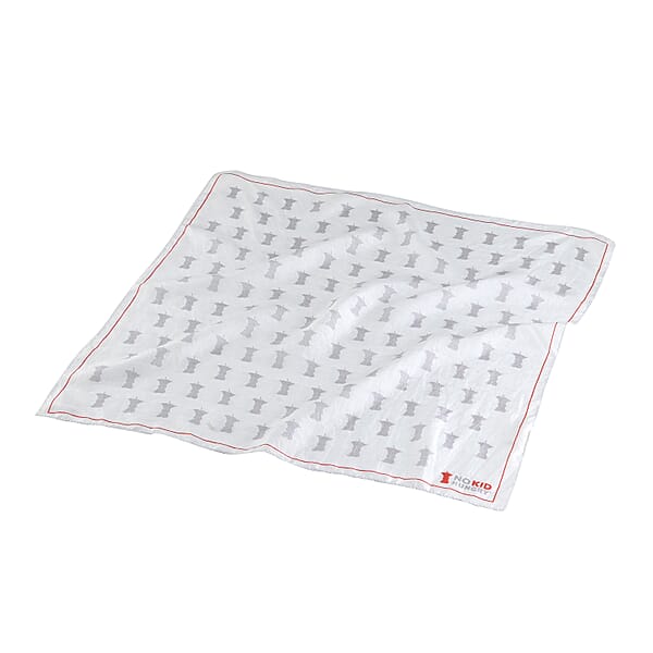 Shop Lc Tamsy No Kid Hungry Logo White Silk Scarf