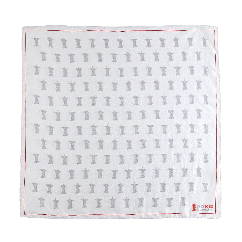 shop lc Tamsy No Kid Hungry Logo White Silk Scarf