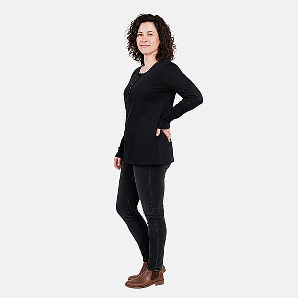 Shop Lc Tamsy Onyx Button Top - S