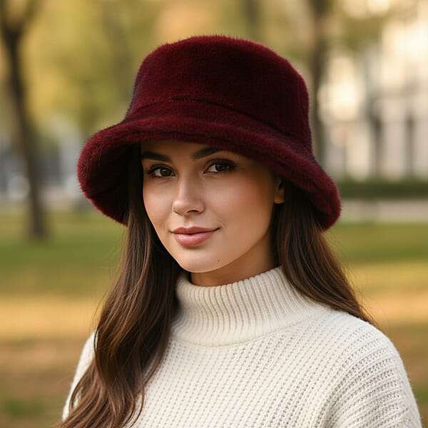 Shop Lc Tamsy Wine Faux Mint Hat