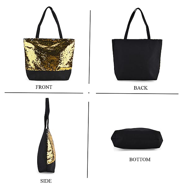Shop Lc Tamsy Yellow Sequin Tote Bag