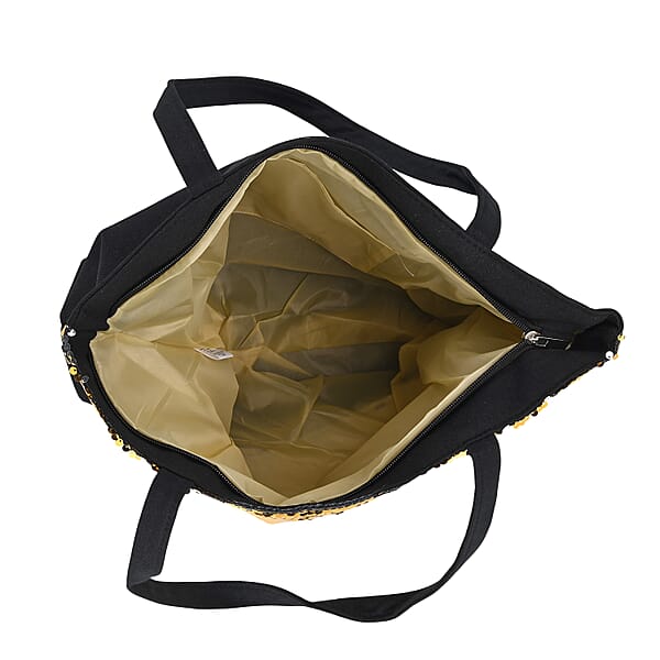 Shop Lc Tamsy Yellow Sequin Tote Bag