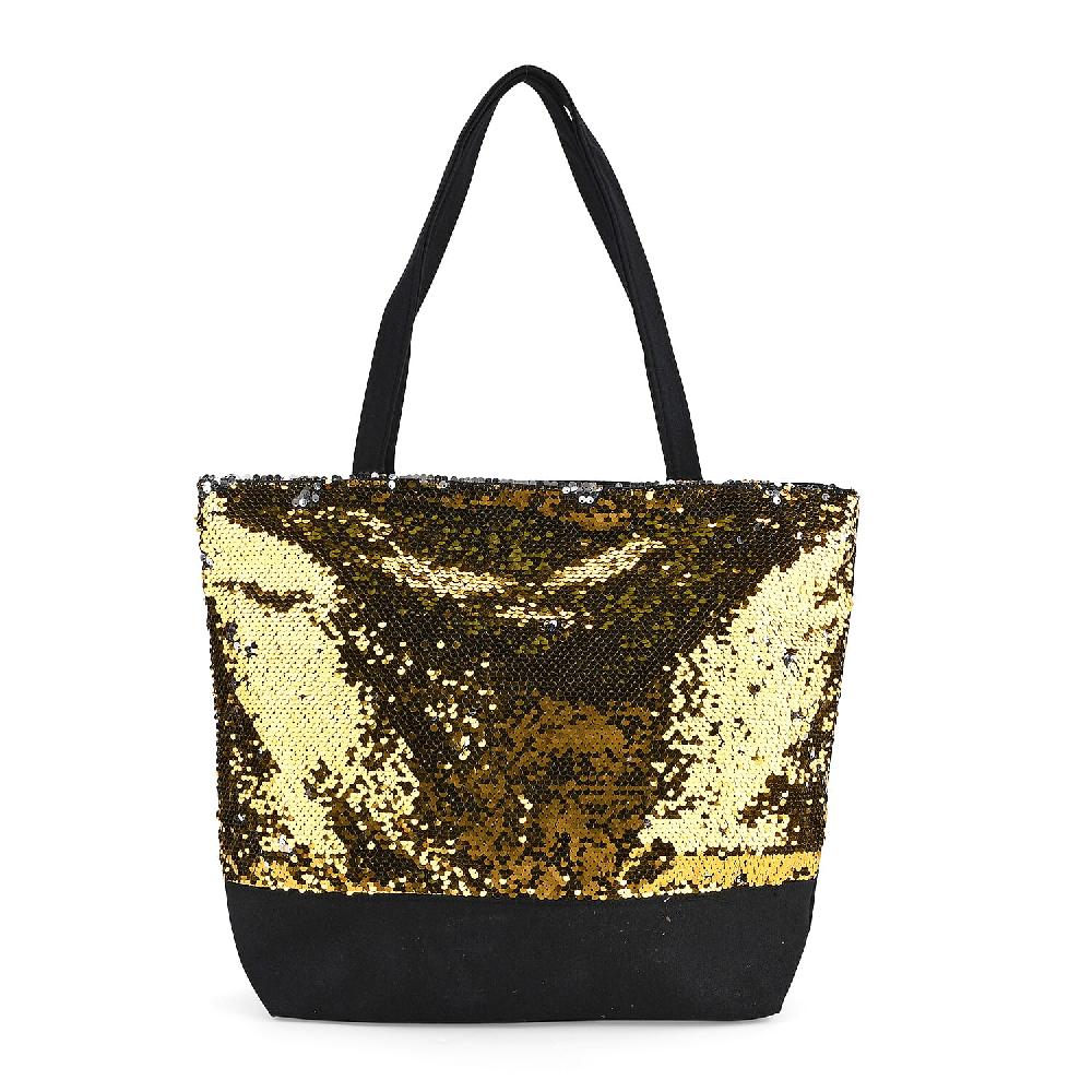 shop lc Tamsy Yellow Sequin Tote Bag