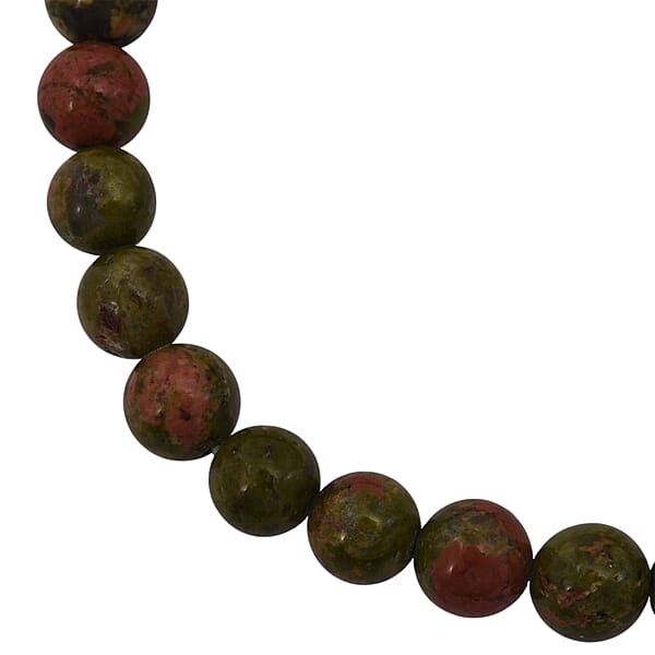 Shop Lc Unakite Beaded Stretch Bracelet 60.00 Ctw