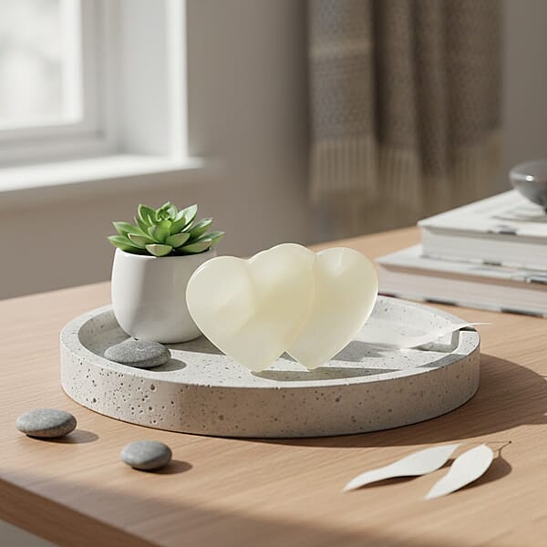 Shop Lc White Quartz Double Heart -Medium 1394 Ctw