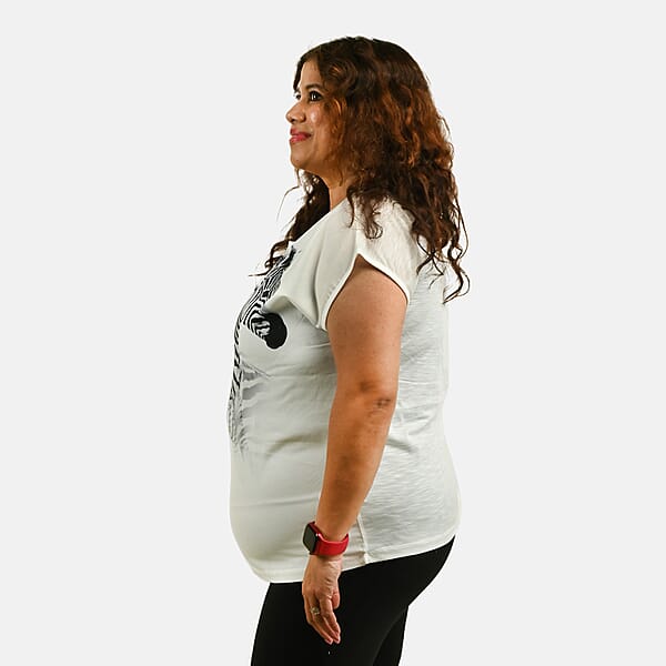 Shop Lc White Zebra Oversized Shirt-S