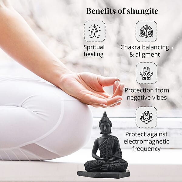Shop Lc Shungite Buddha Figurine -L 8 Approx. 6980 Ctw