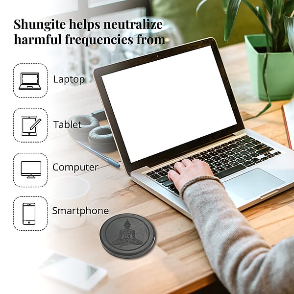 Shop Lc Shungite Buddha Round Tile 10cm Approx. 947.00 Ctw