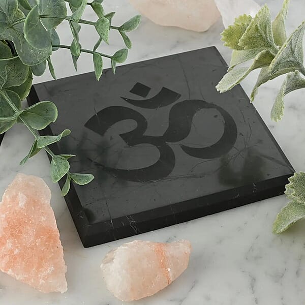 Shop Lc Shungite OM Square Tile 10cm Approx. 1330 Ctw