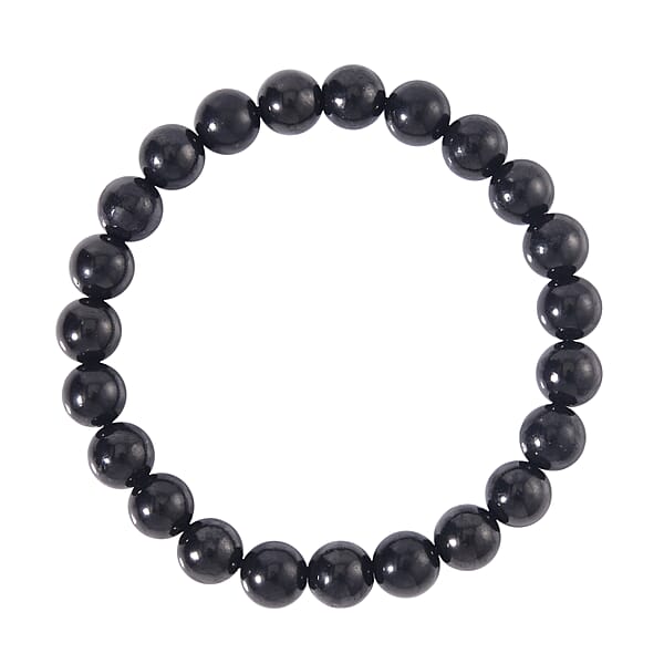 Shop Lc Shungite Round Beaded Stretch Bracelet 113.00 Ctw