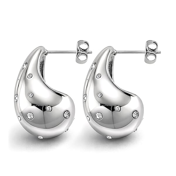 Shop Lc Simulated Diamond Earrings In Stainless Steel