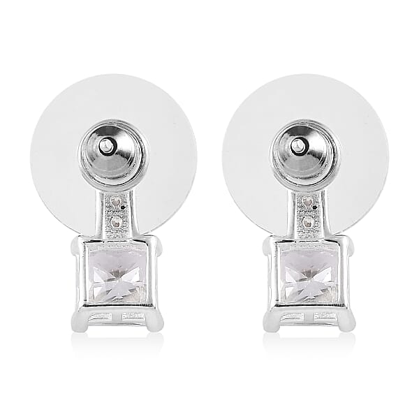 Shop Lc Simulated Diamond Earrings In Sterling Silver
