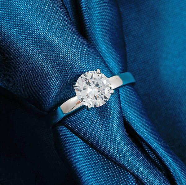 Shop Lc Simulated Diamond Ring In Sterling Silver 1.60 Ctw