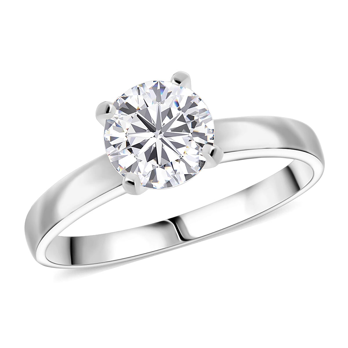 shop lc Simulated Diamond Ring in Sterling Silver 1.60 ctw