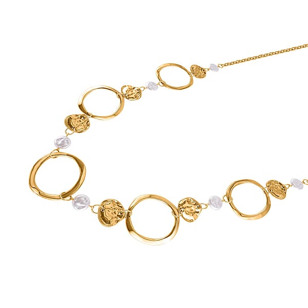 Shop Lc Simulated Pearl Necklace In Goldtone 28-30 Inches