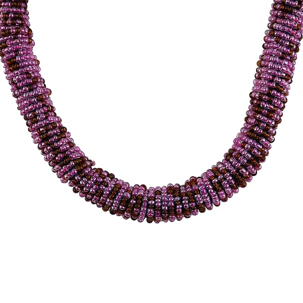 Shop Lc Simulated Pink Pearl And Coconut Shell Necklace 25 Inches