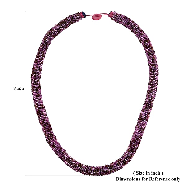 Shop Lc Simulated Pink Pearl And Coconut Shell Necklace 25 Inches