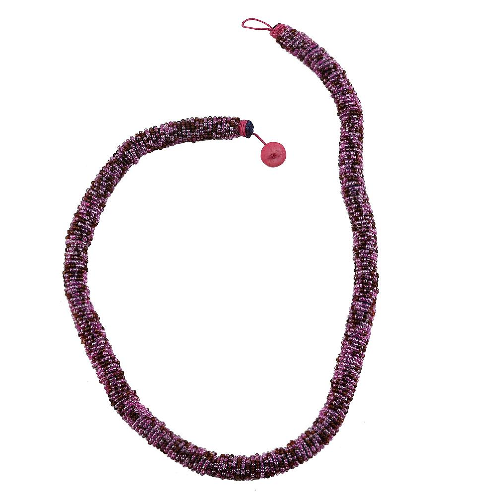 shop lc Simulated Pink Pearl and Coconut Shell Necklace 25 Inches