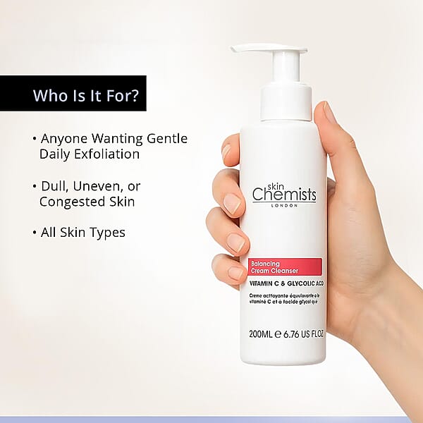 Shop Lc SkinChemists Set Of 2 Balancing Vitamin C & Glycolic Acid Cream Cleanser (6.76 X2)