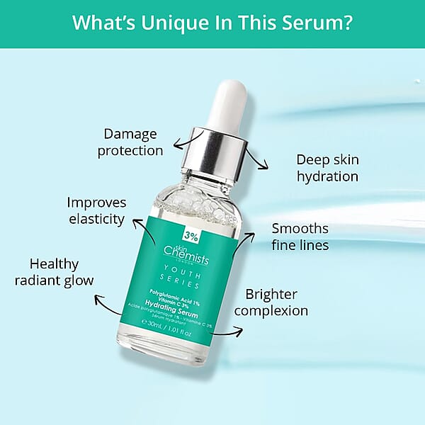 Shop Lc SkinChemists Youth Series Hydrating Serum Polyglutamic Acid 1% & Vitamin C 3% (1.01oz)